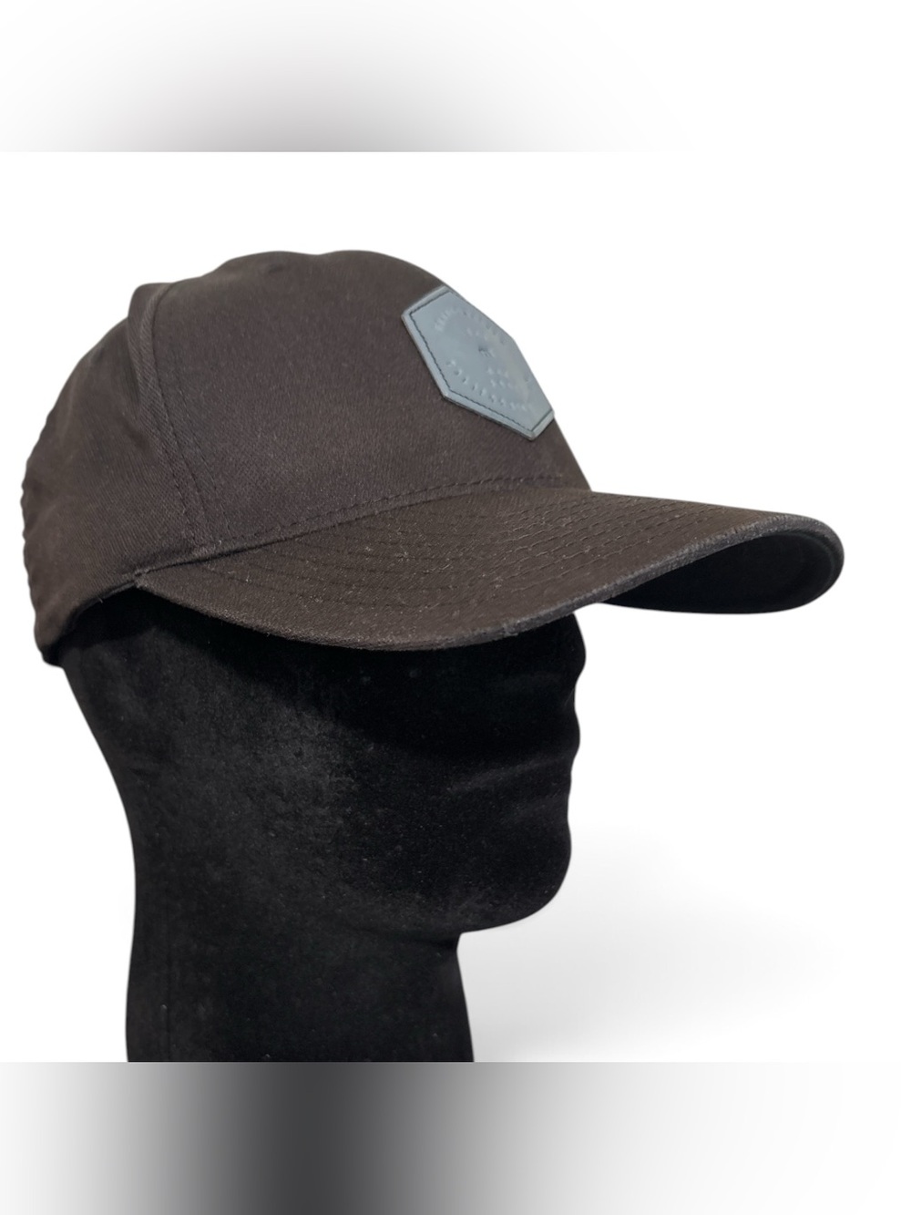 Travis Mathew Black Baseball Cap with Gray Hex Badge